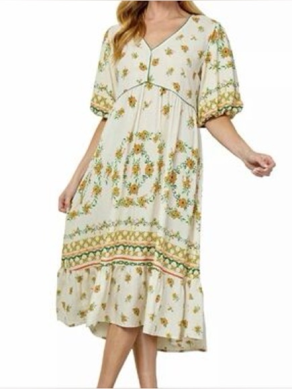 Fig and Flower Anthropologie Boho Peasant Dress